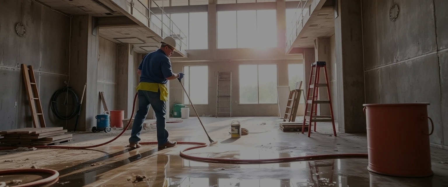 İnşaat tamamlandıktan sonra ev içeresinde yapılan çalışmalar esnasında kullanılıp atılan malzeme, ambalaj kalıntıları ve yoğun bir toz tabakası bulunur.